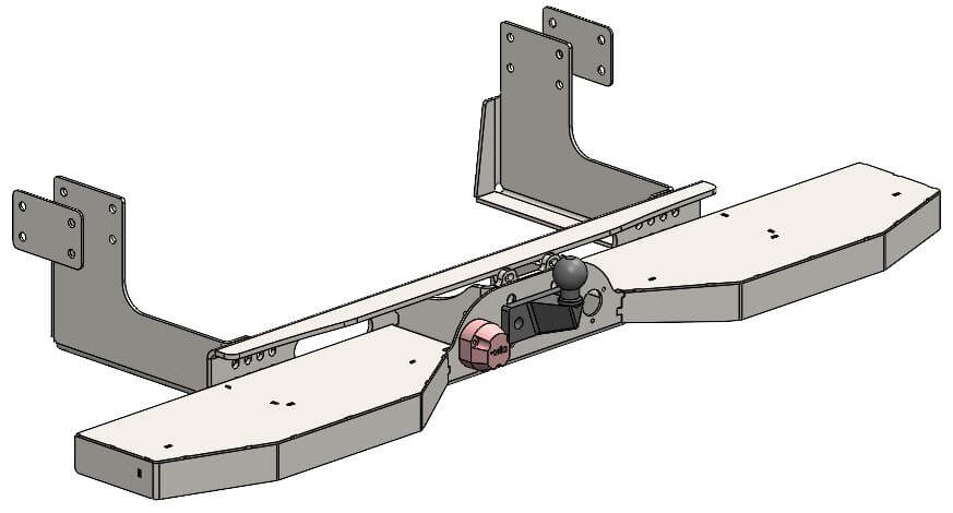 3.850 kg trekhaak TGE FWD met treeplank
