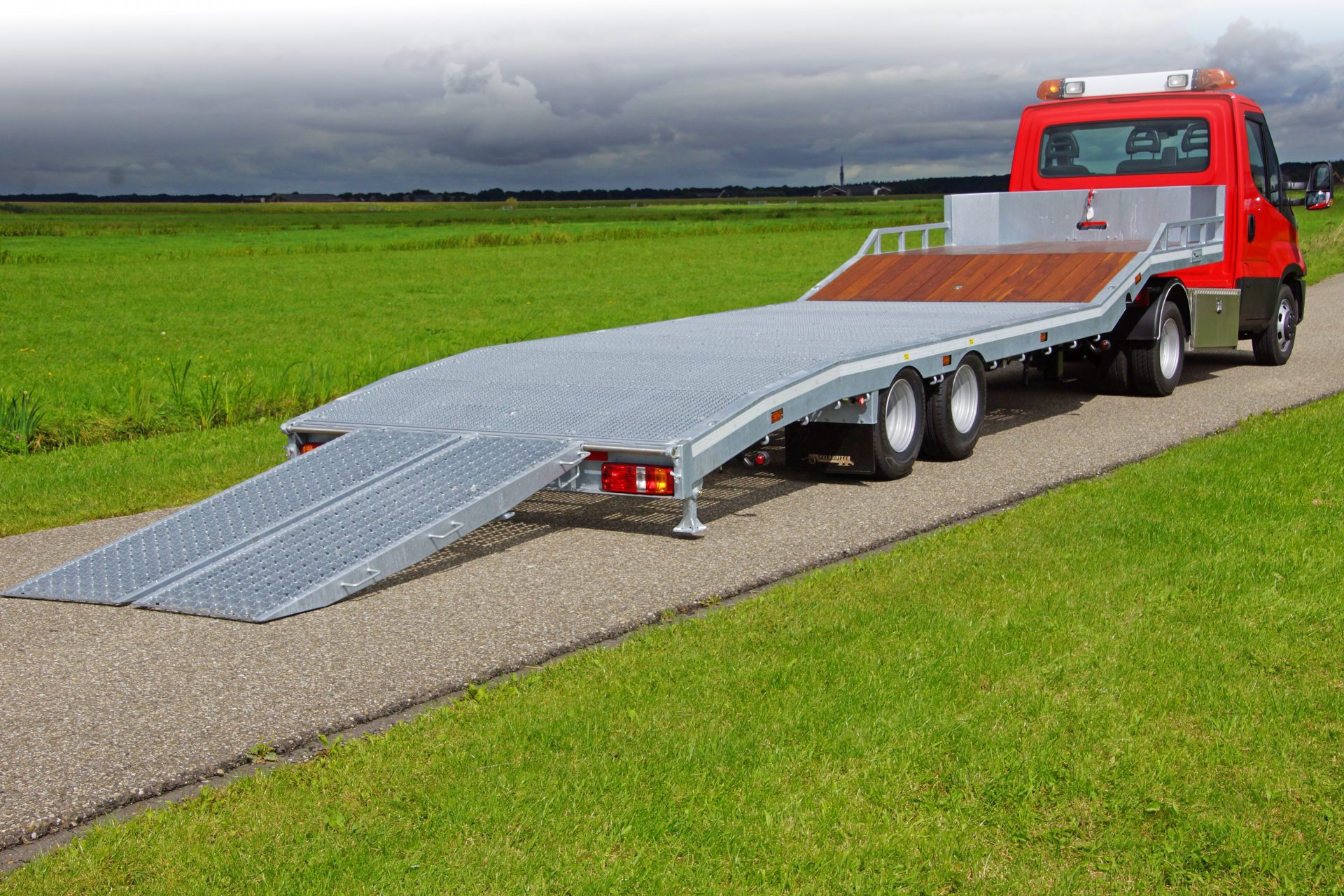 40 C21 met 8,5m semi schuin rooster goot smal ra