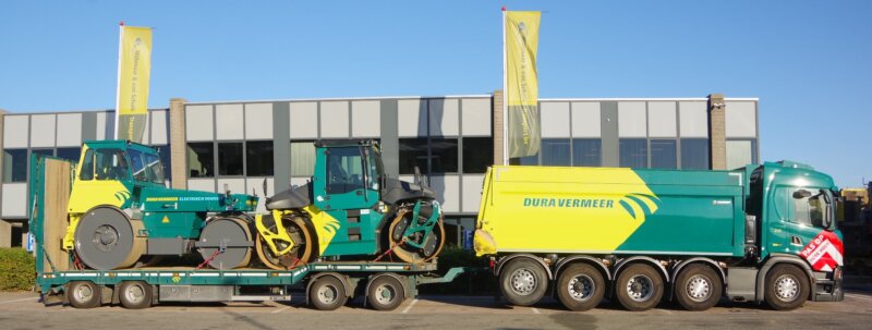 Millenaar & vSchaik aflevering SCANIA Quadro met Dieplader rz