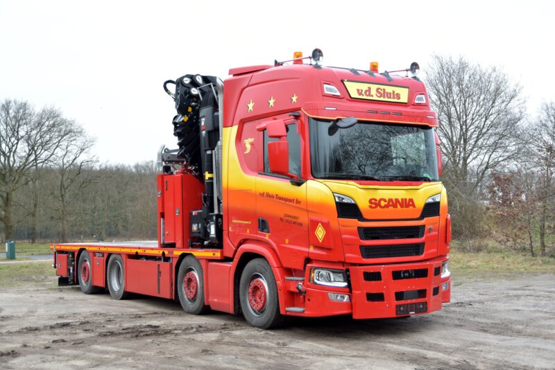 SCANIA 8x2 Wide Spread met HIAB IQ1188 rv gw