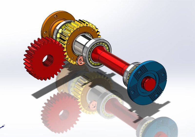 Uitschakelbare doorvoer as fusee gestuurd met smeerpomp