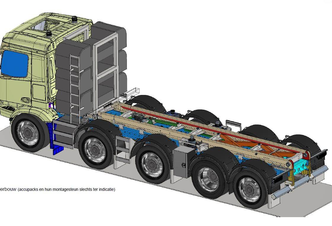 ''VELDHUIZEN E-TRUCKS'' 10x2 Chassis