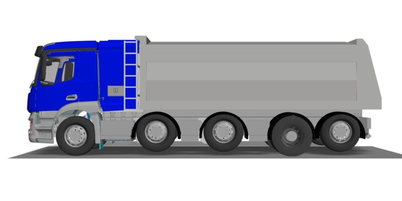 ''VELDHUIZEN E-TRUCKS'' 10x2 liftassen Blauw lz