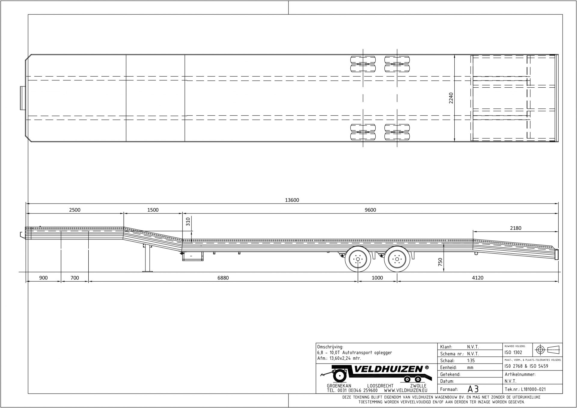 Autotransport opl 6,8-10T 13,60x2,24