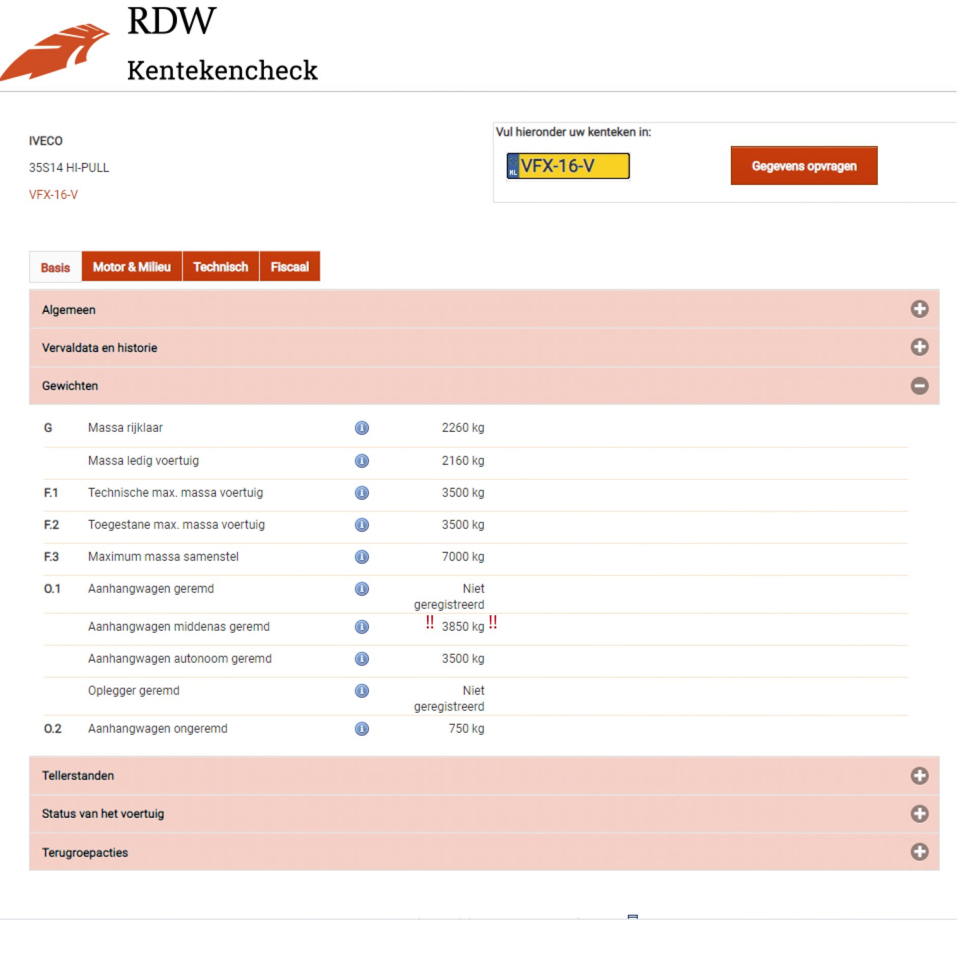 Daily VFX-16-V 3,85 T 2