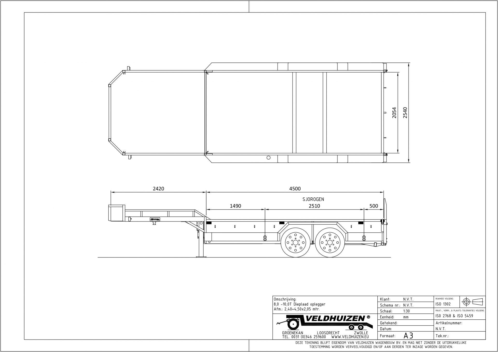 Dieplaad opl 8-10T 4,50x2,05