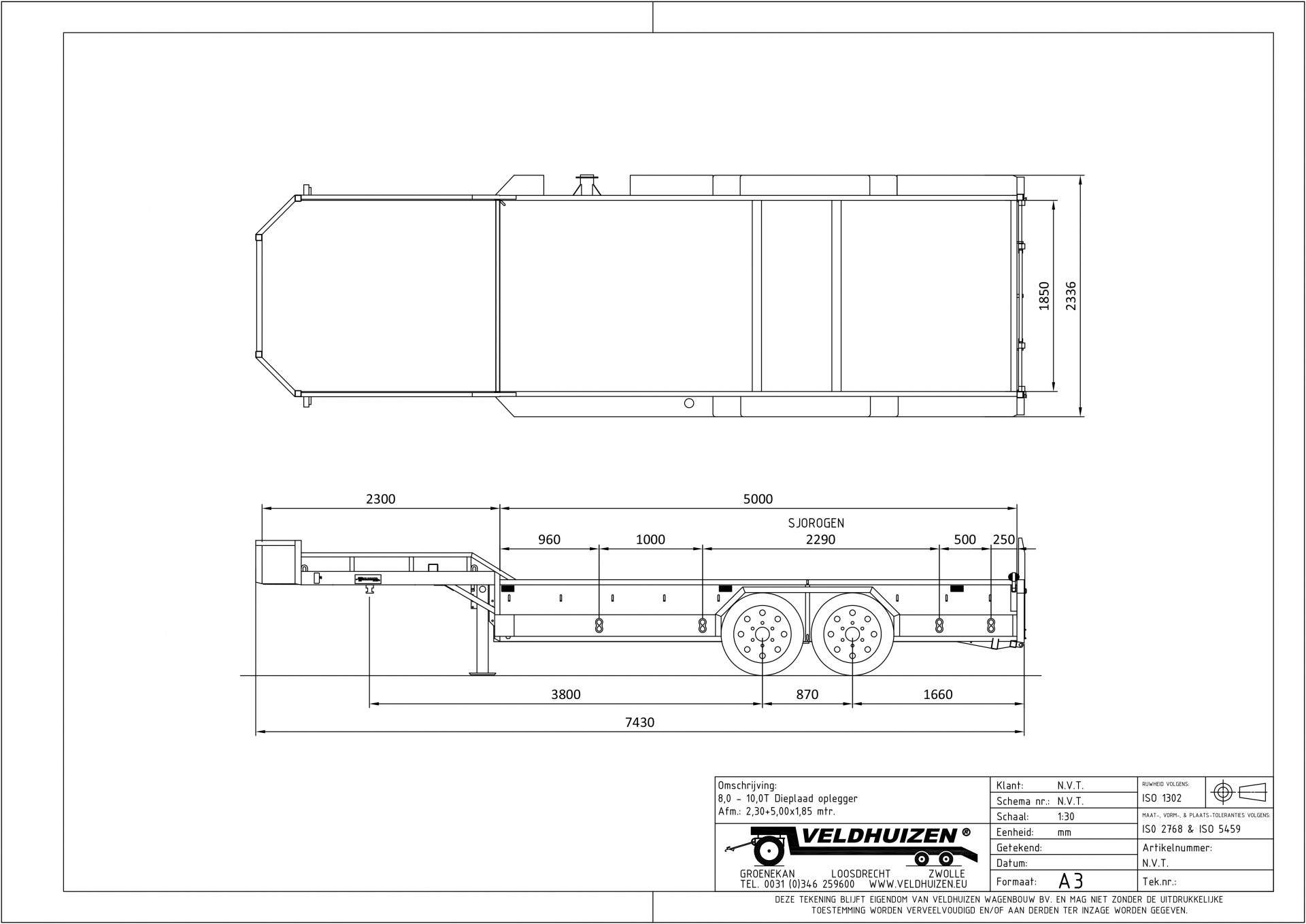 Dieplaad opl 8-10T 5,00x1,85