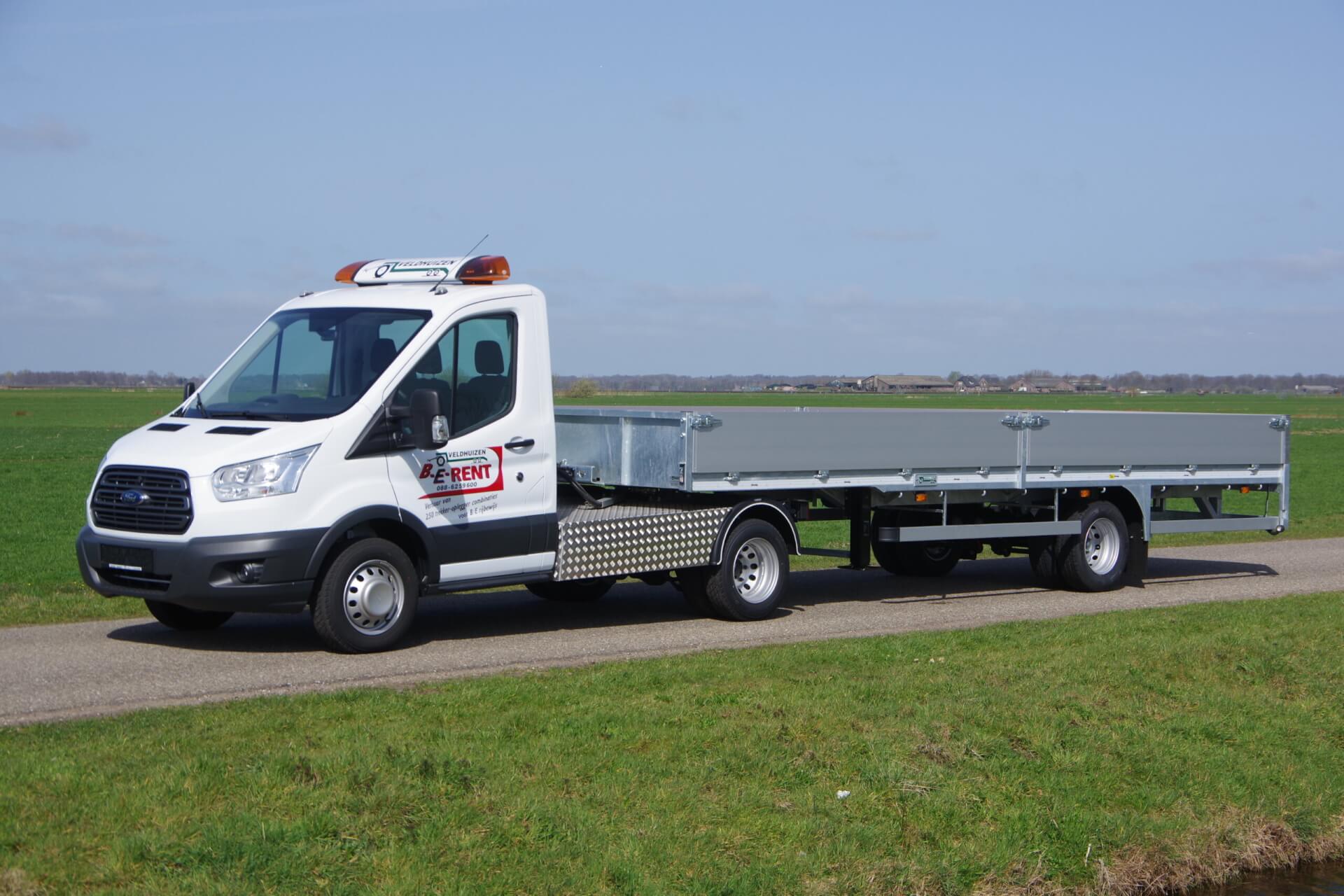 Ford-transit trekker met 7m Veldhuizen oplegger lv 2
