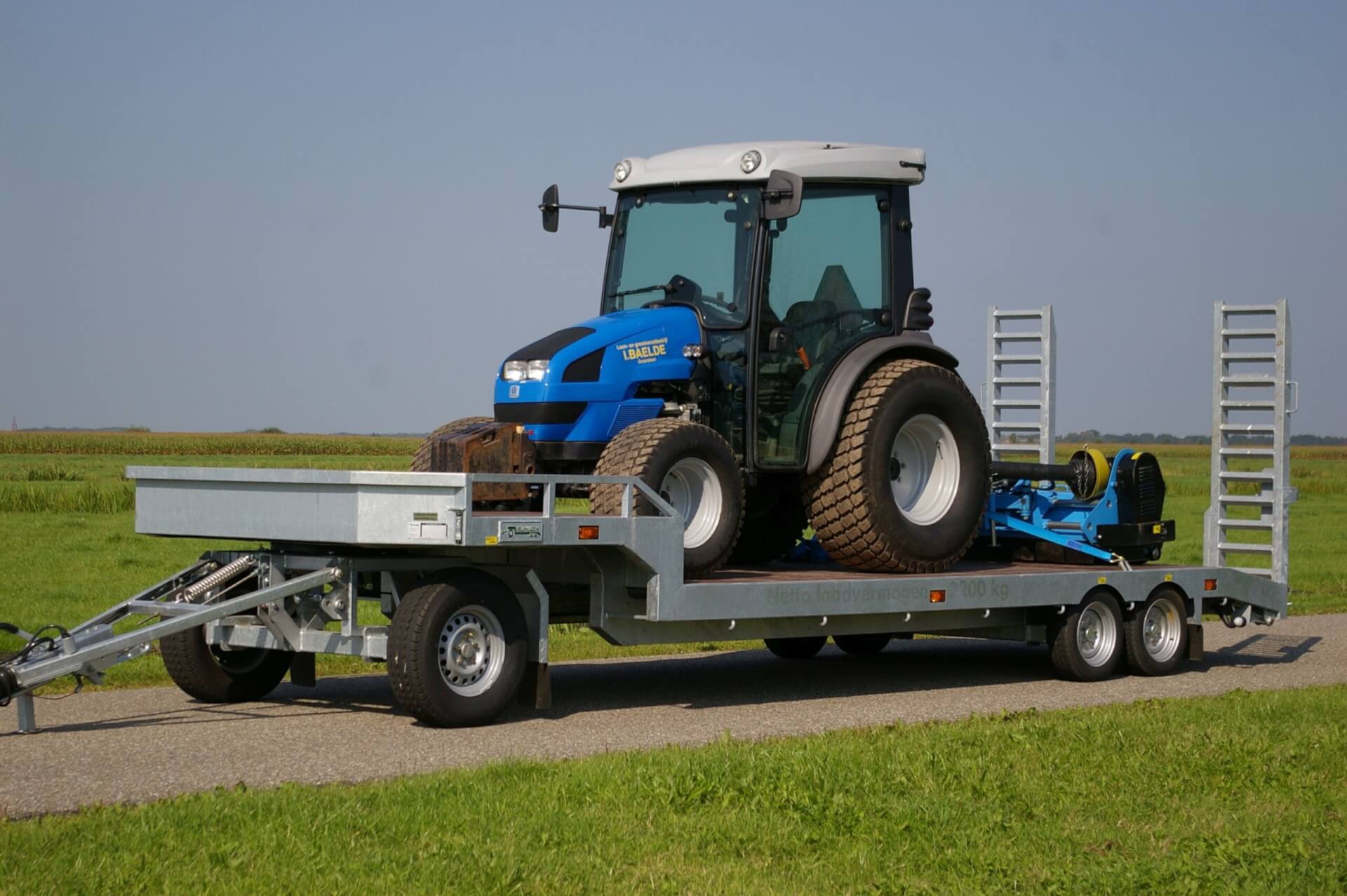 luchtgeremde semi-dieplaad aanhangwagen