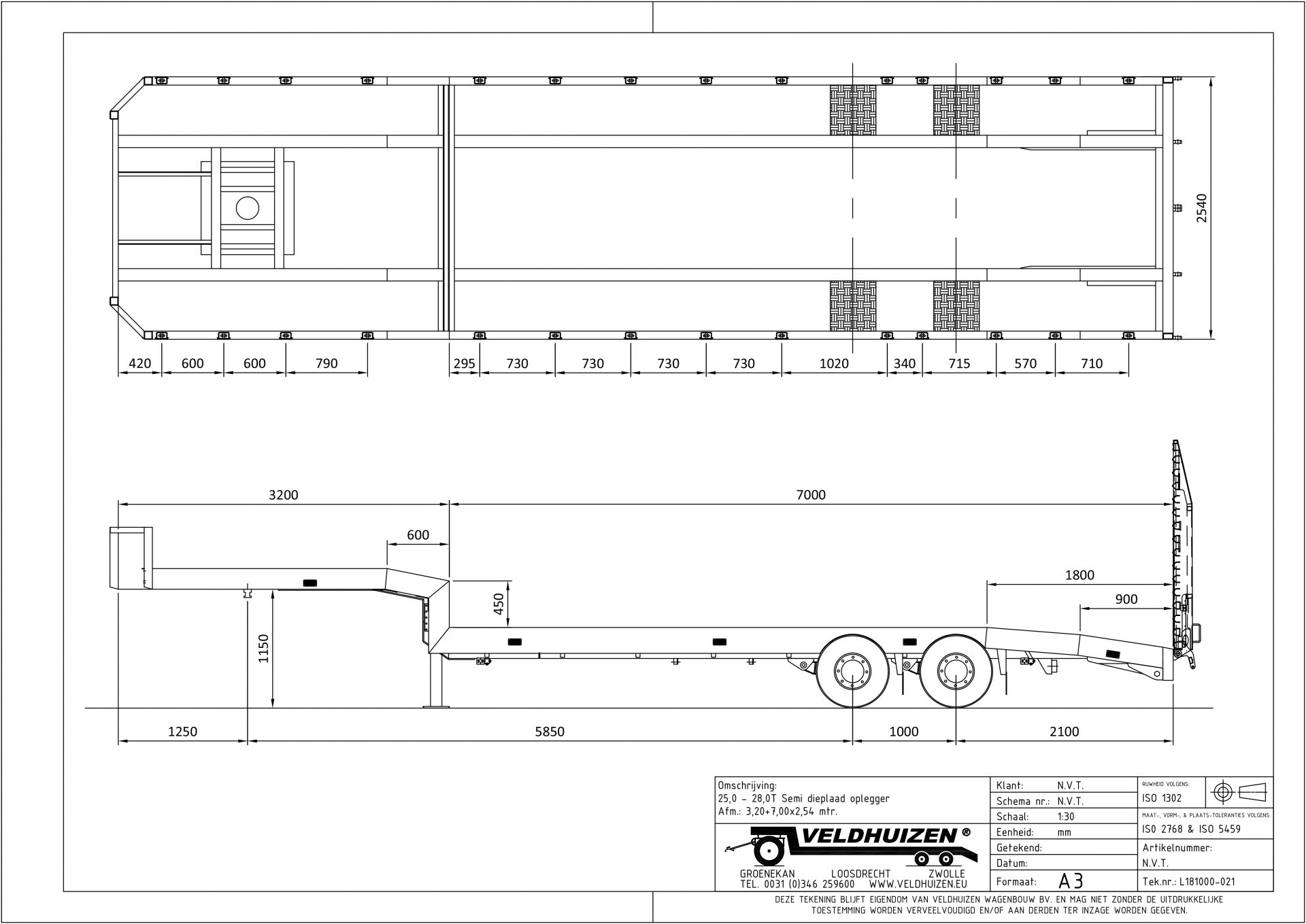 Semi dieplaad opl 25-28T 3,20+7,00x2,54