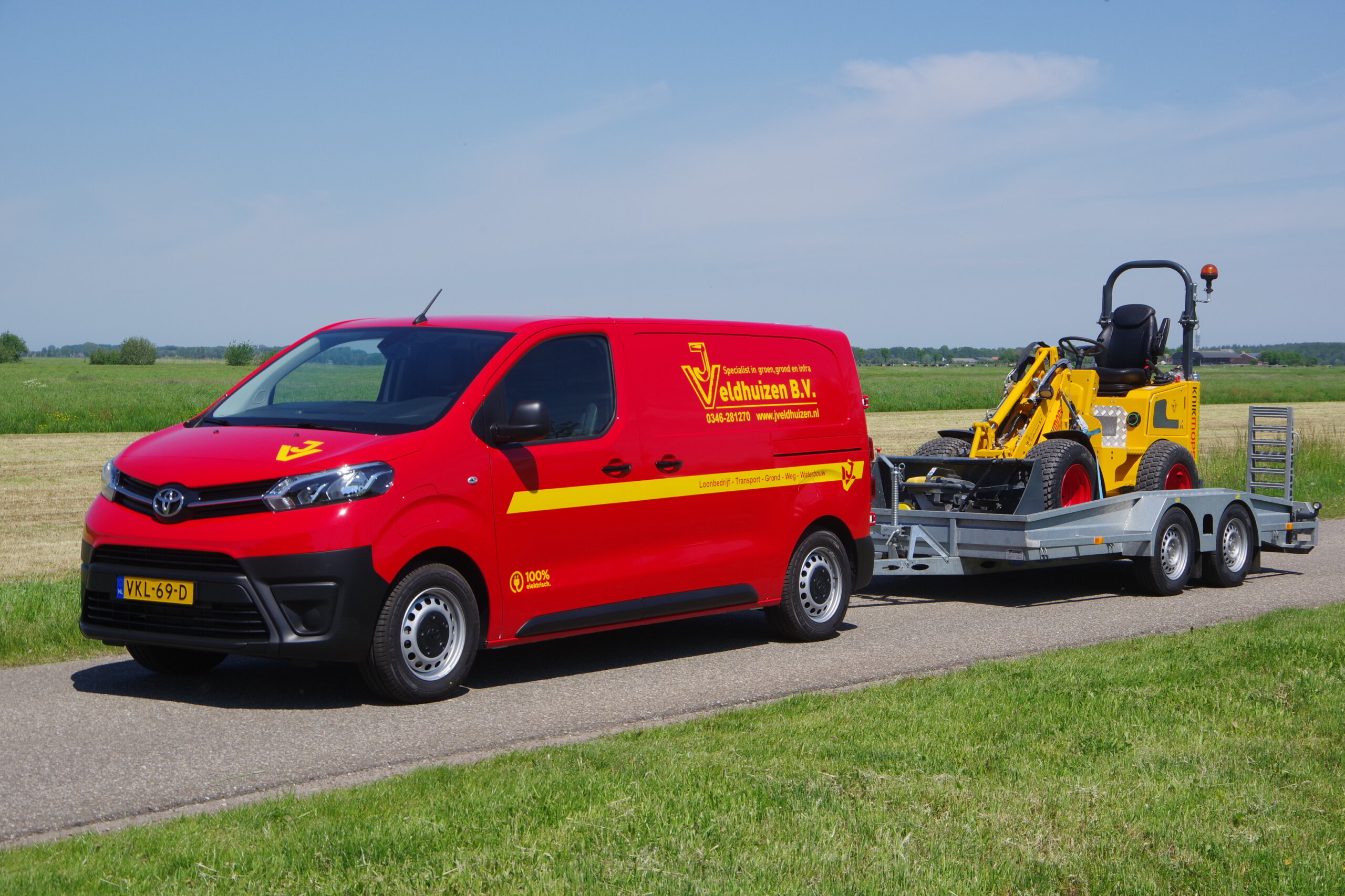 VELDHUIZEN 3.100 kg dieplader PROACE electric +Knimops electric lv 1