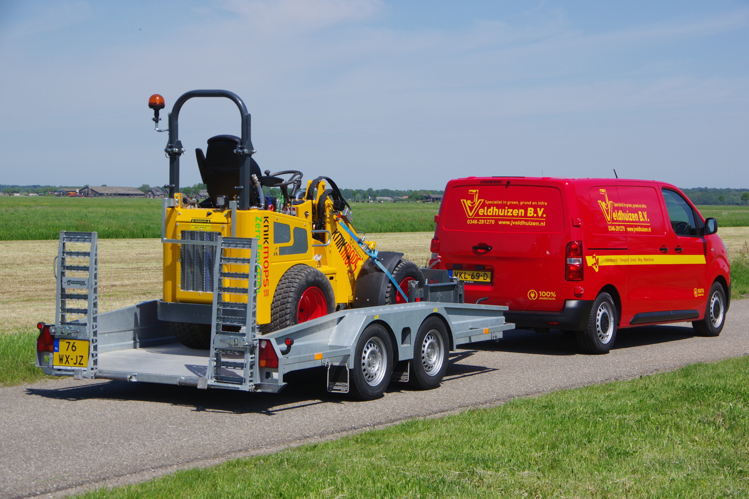 VELDHUIZEN 3.100 kg dieplader PROACE electric +Knimops electric ra 4