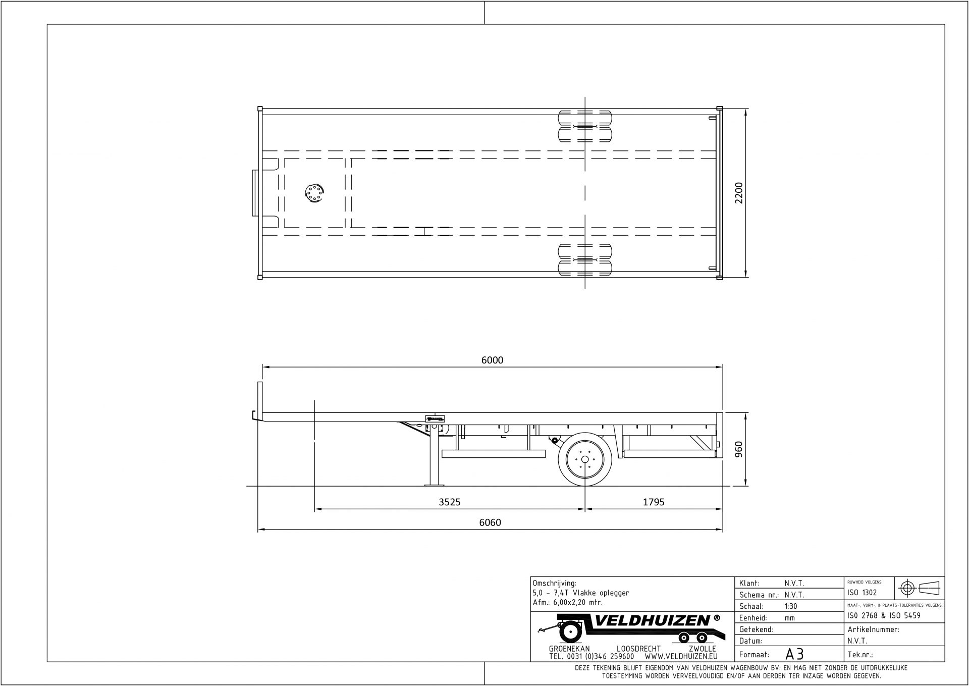 Vlakke opl 5-7,4T 6,00x2,20